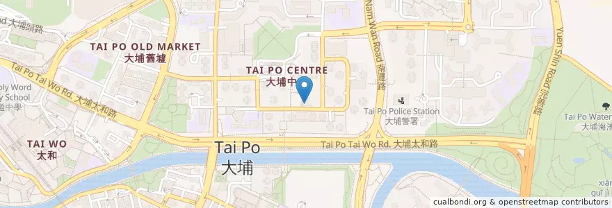 Mapa de ubicacion de Bowie Anglo Chinese Kindergarten en China, Hong Kong, Guangdong, Wilayah Baru, 大埔區 Tai Po District.