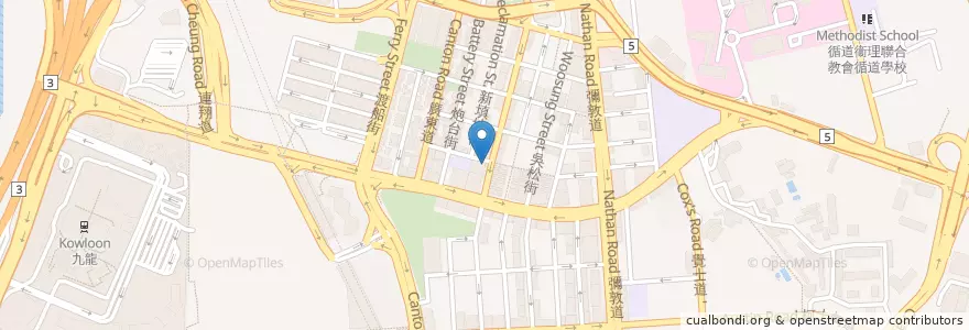 Mapa de ubicacion de Chiyu Banking Corporation Ltd. en 中国, 广东省, 香港 Hong Kong, 九龍 Kowloon, 新界 New Territories, 油尖旺區 Yau Tsim Mong District.