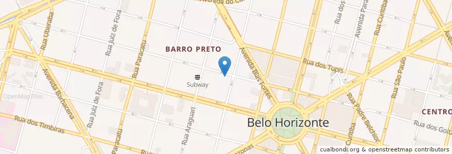Mapa de ubicacion de Una-Barro preto en 브라질, 남동지방, 미나스제라이스, Região Geográfica Intermediária De Belo Horizonte, Região Metropolitana De Belo Horizonte, Microrregião Belo Horizonte, 벨루오리존치.