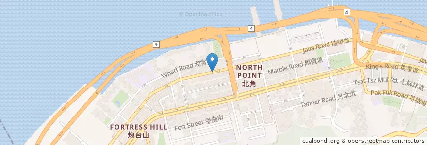 Mapa de ubicacion de Hong Kong Man Sang en 중국, 광둥성, 홍콩, 홍콩섬, 신제, 東區 Eastern District.