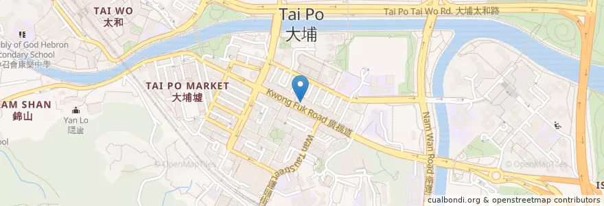 Mapa de ubicacion de 寶源藥行 Po Yuen Medicine Company en Китай, Гонконг, Гуандун, Новые Территории, 大埔區 Tai Po District.