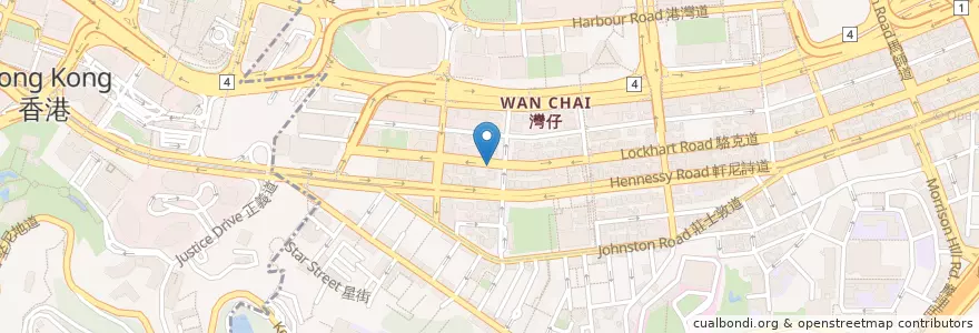 Mapa de ubicacion de HSBC en 中国, 广东省, 香港 Hong Kong, 香港島 Hong Kong Island, 新界 New Territories, 灣仔區 Wan Chai District.