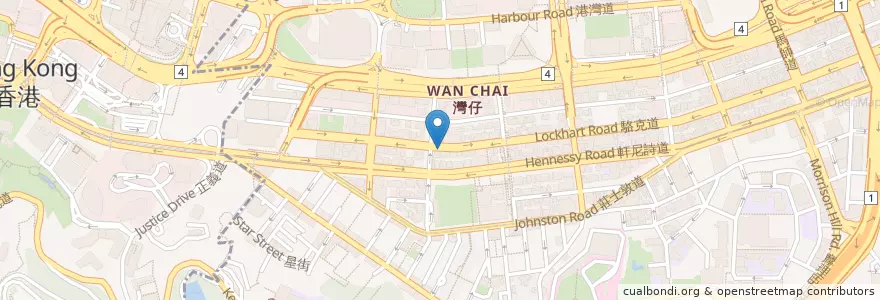 Mapa de ubicacion de Chili Club en 中国, 广东省, 香港 Hong Kong, 香港島 Hong Kong Island, 新界 New Territories, 灣仔區 Wan Chai District.