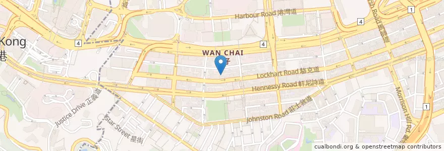 Mapa de ubicacion de Country en Cina, Guangdong, Hong Kong, Hong Kong, Nuovi Territori, 灣仔區 Wan Chai District.