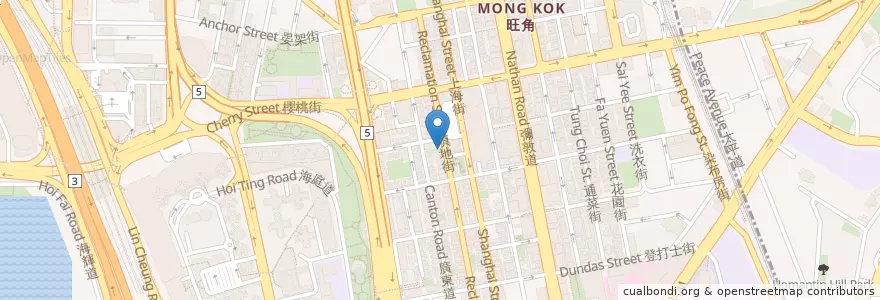 Mapa de ubicacion de Chan Kee Roasted Goose en چین, گوانگ‌دونگ, هنگ‌کنگ, کاولون, 新界 New Territories, 油尖旺區 Yau Tsim Mong District.