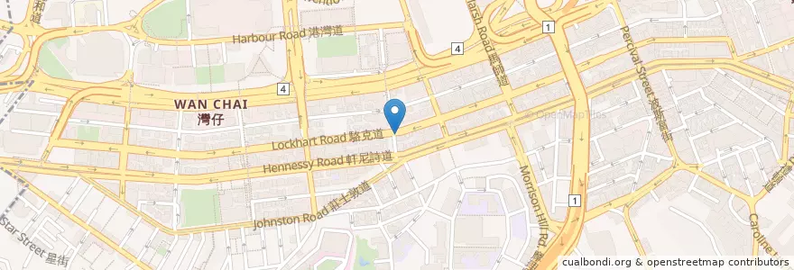 Mapa de ubicacion de 英國藥房 Ying Kwok Dispensary en Китай, Гуандун, Гонконг, Гонконг, Новые Территории, 灣仔區 Wan Chai District.