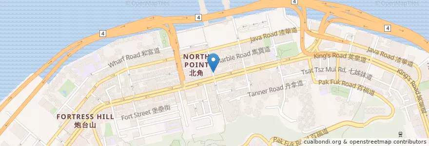 Mapa de ubicacion de On Ling Pharmacy en China, Guangdong, Hong Kong, Hong Kong Island, New Territories, Eastern District.