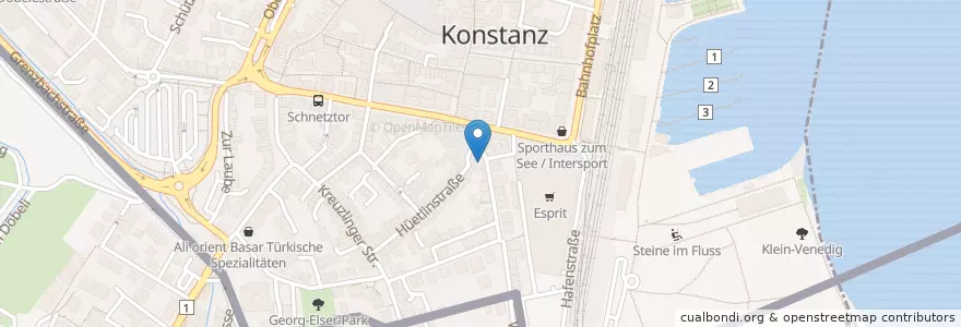 Mapa de ubicacion de Tolle Knolle en Германия, Баден-Вюртемберг, Bezirk Kreuzlingen, Фрайбург, Констанц, Kreuzlingen, Verwaltungsgemeinschaft Konstanz, Konstanz.
