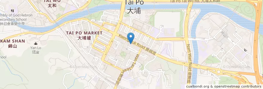 Mapa de ubicacion de 建誠西藥房有限公司 Kin Shing Dispensary en 中国, 香港 Hong Kong, 广东省, 新界 New Territories, 大埔區 Tai Po District.