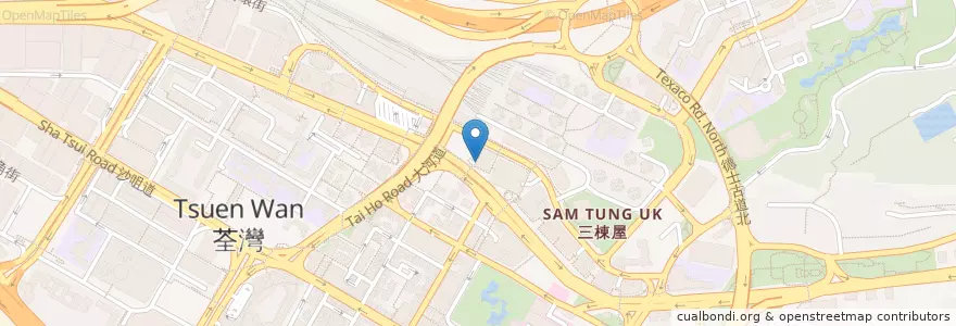 Mapa de ubicacion de 滙豐銀行 HSBC en China, Guangdong, Hongkong, New Territories, 荃灣區 Tsuen Wan District.