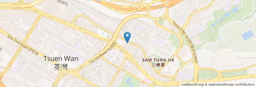 Mapa de ubicacion de 吉野家 en 中国, 广东省, 香港, 新界, 荃灣區.