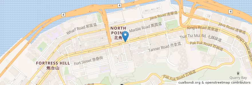 Mapa de ubicacion de Kenway en 中国, 广东省, 香港 Hong Kong, 香港島 Hong Kong Island, 新界 New Territories, 東區 Eastern District.