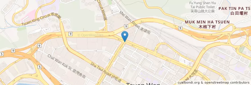 Mapa de ubicacion de 中國工商 ICBC en Китай, Гуандун, Гонконг, Новые Территории, 荃灣區 Tsuen Wan District.