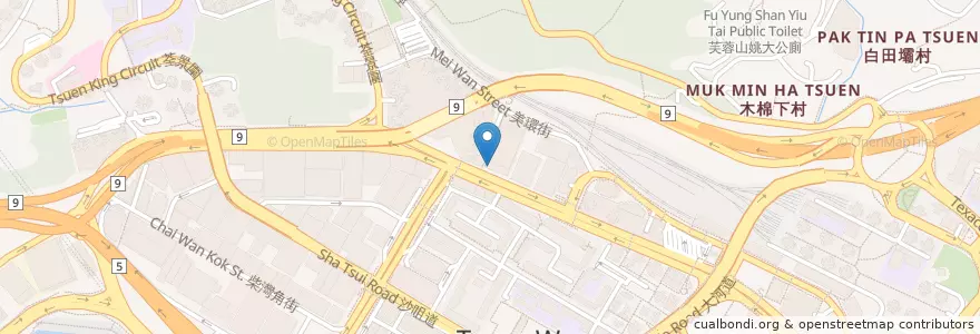 Mapa de ubicacion de Background en الصين, غوانغدونغ, هونغ كونغ, الأقاليم الجديدة, 荃灣區 Tsuen Wan District.