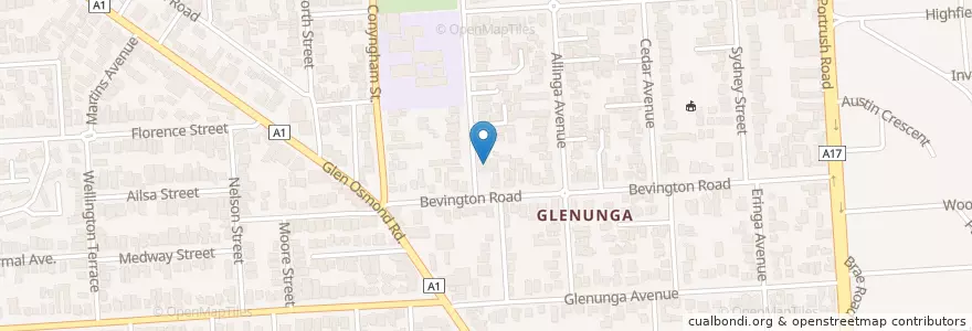 Mapa de ubicacion de Glenunga Uniting Church en Austrália, Austrália Meridional, Adelaide, City Of Burnside.