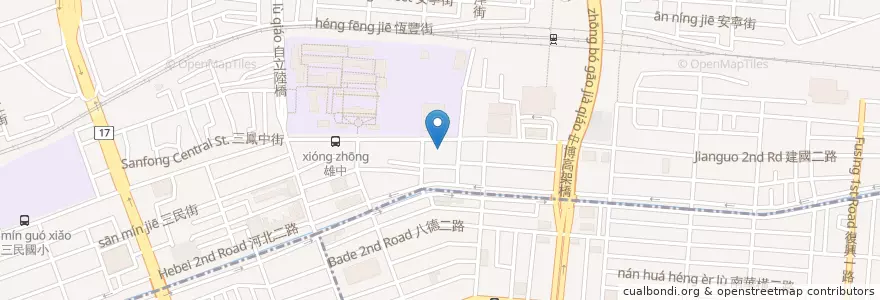 Mapa de ubicacion de 八方雲集 en 臺灣, 高雄市, 三民區.