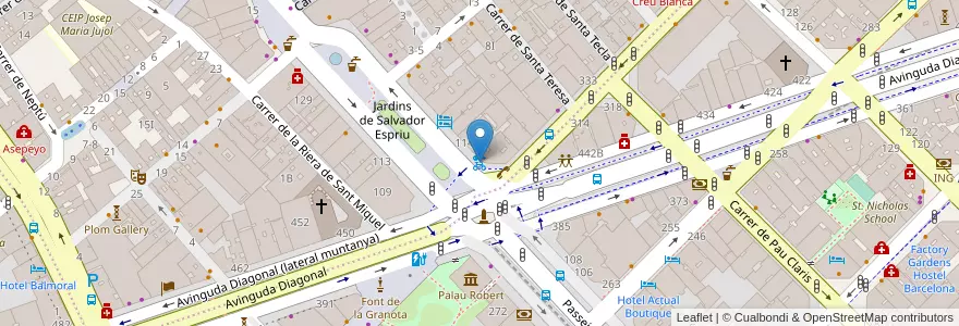 Mapa de ubicacion de 486 - Passeig de Gràcia - Diagonal en İspanya, Catalunya, Barcelona, Barcelonès, Barcelona.