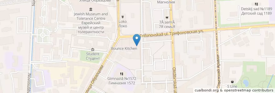 Mapa de ubicacion de Слон и Моська en Russie, District Fédéral Central, Moscou, Район Марьина Роща.