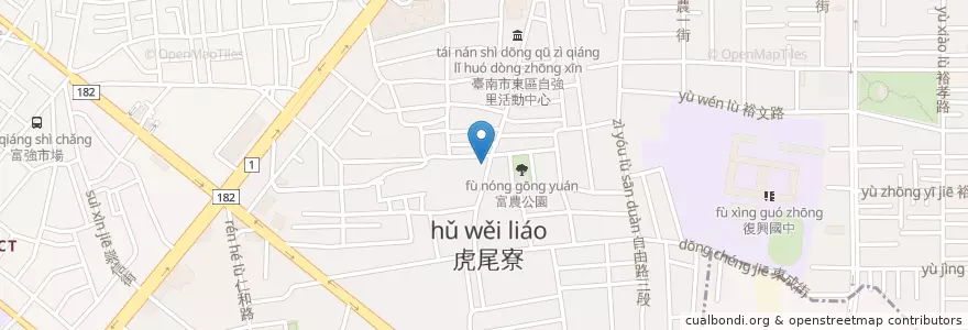 Mapa de ubicacion de 珍味活力粥 en 臺灣, 臺南市, 東區.