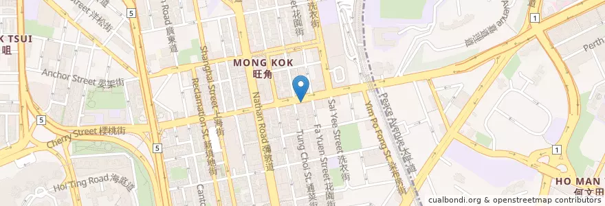 Mapa de ubicacion de Mannings en China, Guangdong, Hong Kong, Kowloon, New Territories, Yau Tsim Mong District.