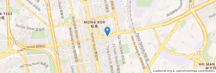 Mapa de ubicacion de Zheng Da Pharmacy en China, Guangdong, Hong Kong, Kowloon, New Territories, Yau Tsim Mong District.