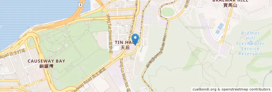 Mapa de ubicacion de Pods en China, Cantão, Hong Kong, Ilha De Hong Kong, Novos Territórios, 灣仔區 Wan Chai District.