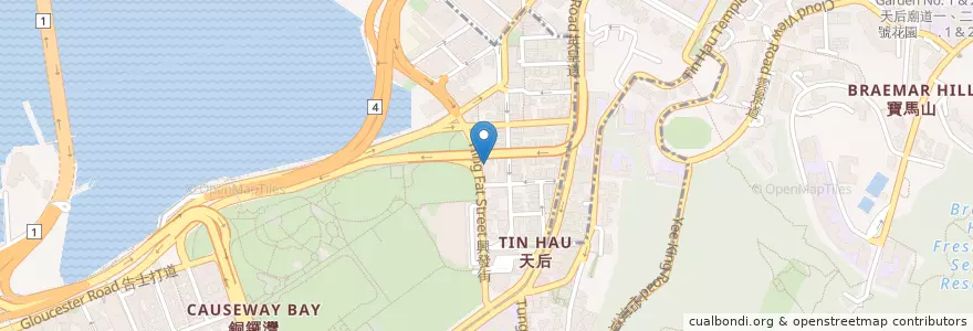 Mapa de ubicacion de M Cafe en China, Guangdong, Hongkong, Hongkong, New Territories, 灣仔區 Wan Chai District.