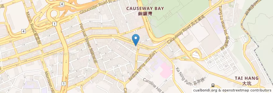 Mapa de ubicacion de Chung Kiu Medicine Co en China, Guangdong, Hong Kong, Pulau Hong Kong, Wilayah Baru, 灣仔區 Wan Chai District.