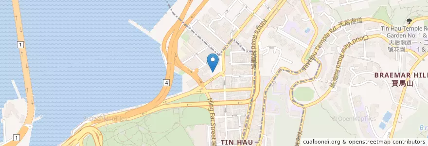 Mapa de ubicacion de Hafie en Chine, Guangdong, Hong Kong, Île De Hong Kong, Nouveaux Territoires, 灣仔區 Wan Chai District.