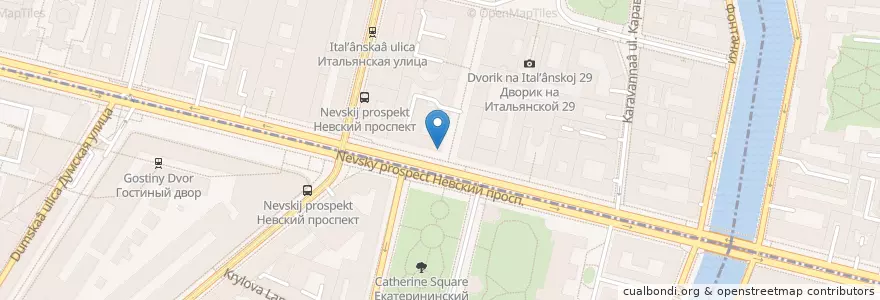 Mapa de ubicacion de Gogi en Russland, Föderationskreis Nordwest, Oblast Leningrad, Sankt Petersburg, Центральный Район, Palastviertel.