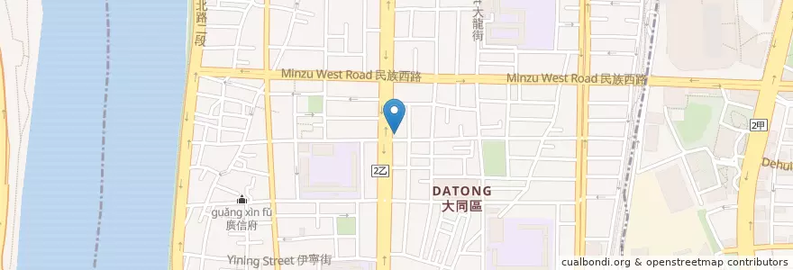 Mapa de ubicacion de 卡多摩嬰童館 en 台湾, 新北市, 台北市, 大同区.