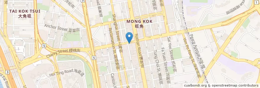 Mapa de ubicacion de Jollibee en 中国, 广东省, 香港 Hong Kong, 九龍 Kowloon, 新界 New Territories, 油尖旺區 Yau Tsim Mong District.
