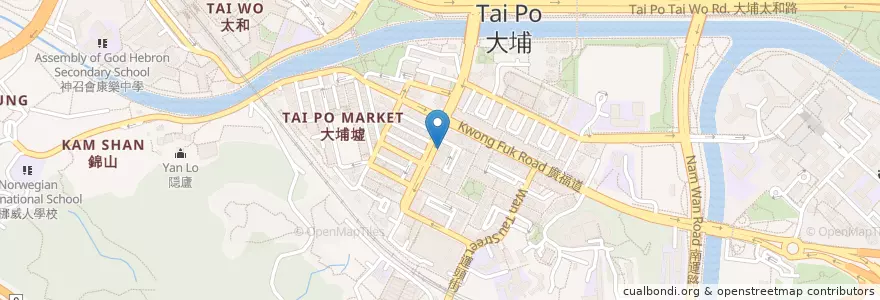 Mapa de ubicacion de Watsons en China, Hong Kong, Cantão, Novos Territórios, 大埔區 Tai Po District.
