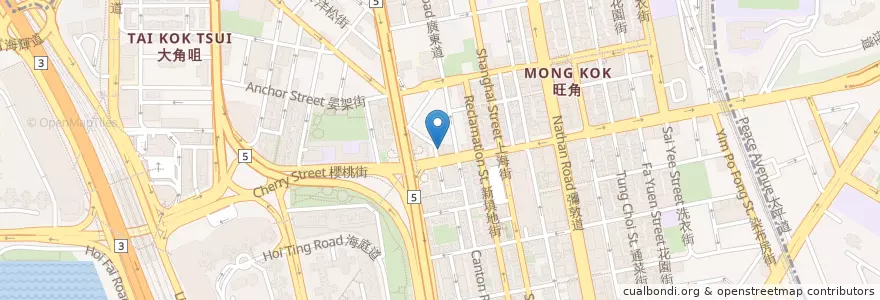 Mapa de ubicacion de Agnes English Kindergarten en 중국, 광둥성, 홍콩, 가우룽, 신제, 油尖旺區 Yau Tsim Mong District.