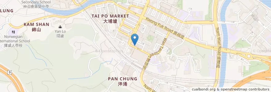 Mapa de ubicacion de Tai Mei Tuk BBQ King en China, Hong Kong, Cantão, Novos Territórios, 大埔區 Tai Po District.