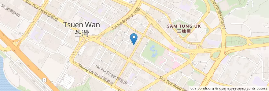 Mapa de ubicacion de 智文大藥房 Chi Man Pharmacy en الصين, غوانغدونغ, هونغ كونغ, الأقاليم الجديدة, 荃灣區 Tsuen Wan District.