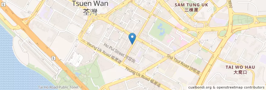 Mapa de ubicacion de Sun Ming Dispensary en China, Guangdong, Hong Kong, New Territories, Tsuen Wan District.