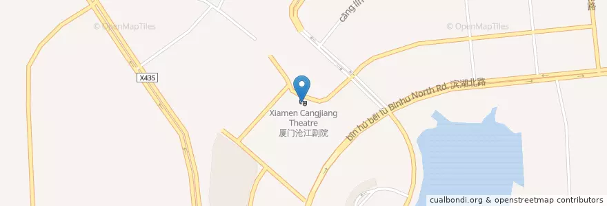 Mapa de ubicacion de 厦门沧江剧院 en China, Fujian.