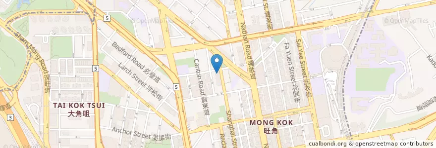 Mapa de ubicacion de 中國銀行(香港) Bank of China(Hong Kong) en 中国, 广东省, 香港 Hong Kong, 九龍 Kowloon, 新界 New Territories, 油尖旺區 Yau Tsim Mong District.