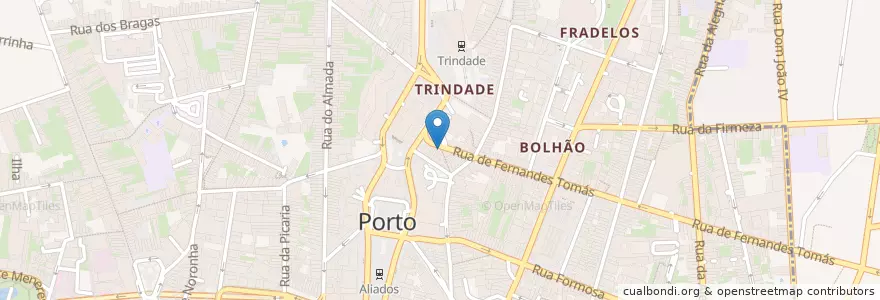 Mapa de ubicacion de GMT - Grupo Motard da Trindade en 葡萄牙, 北部大區, Área Metropolitana Do Porto, Porto, Porto, Cedofeita, Santo Ildefonso, Sé, Miragaia, São Nicolau E Vitória.