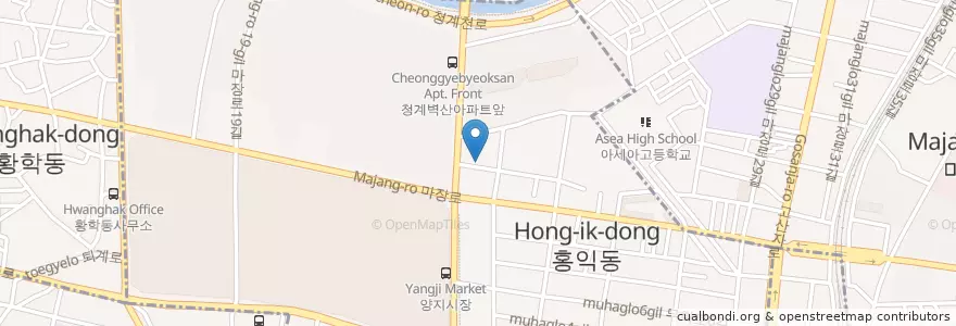 Mapa de ubicacion de 대도식당 en Korea Selatan, 서울, 성동구, 왕십리도선동.