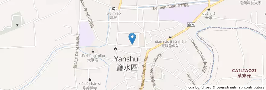 Mapa de ubicacion de 上好食堂 en Taiwan, Tainan, Distretto Di Yanshui.