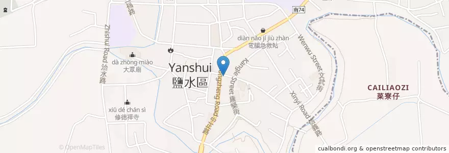 Mapa de ubicacion de 阿娟燒肉飯 en Taïwan, Tainan, District De Yanshui.