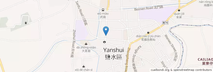 Mapa de ubicacion de 禾心堂中醫診所 en Taïwan, Tainan, District De Yanshui.