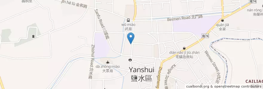 Mapa de ubicacion de 錫和診所 en Taiwan, Tainan, Distretto Di Yanshui.