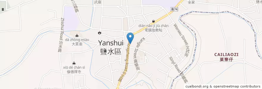 Mapa de ubicacion de 惠生藥局 en Taiwan, Tainan, Yanshui.