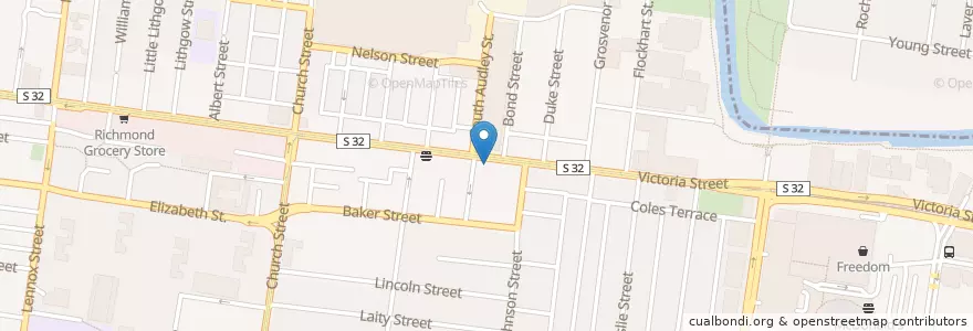Mapa de ubicacion de Ride Australia Motorbike Rentals Melbourne en Australia, Victoria, City Of Yarra.