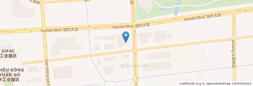 Mapa de ubicacion de Burger King en China, Suzhou City, Jiangsu, Gusu District, 苏州工业园区直属镇, Suzhou Industrial Park.
