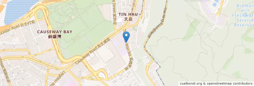 Mapa de ubicacion de Peace en 中国, 広東省, 香港, 香港島, 新界, 灣仔區 Wan Chai District.