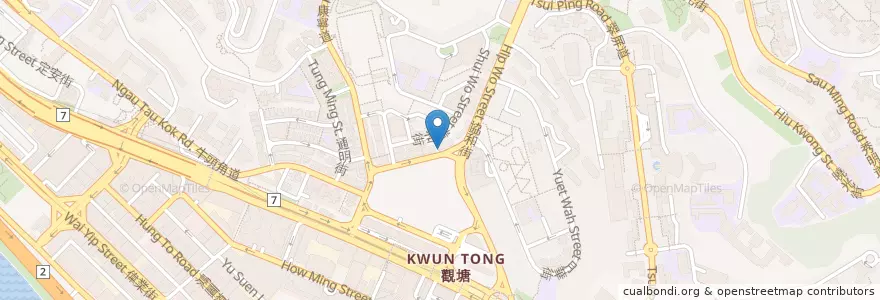 Mapa de ubicacion de HSBC en 中国, 广东省, 香港 Hong Kong, 九龍 Kowloon, 新界 New Territories, 觀塘區 Kwun Tong District.